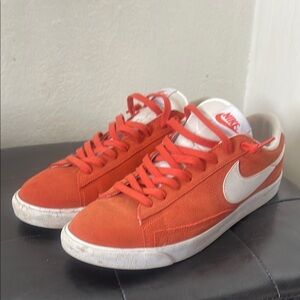 Nike Orange and White Classic Sneakers